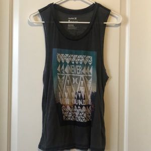 Gray Muscle Tee with Design